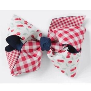 Matilda Jane Girls Enchanted Garden Cherry Hair Bow New 4"H x 6"W